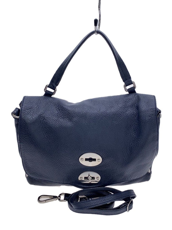 Zanellato Postina M Navy Shoulder Bag Handbag Leather Designer Bag Womens