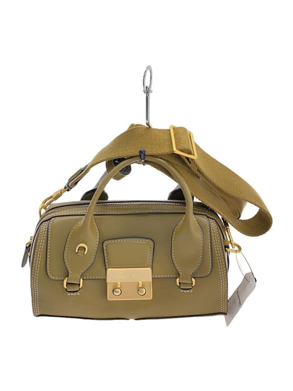 Shoulder Bag Leather Khaki Ap22-b912snl Designer Handbag Solid