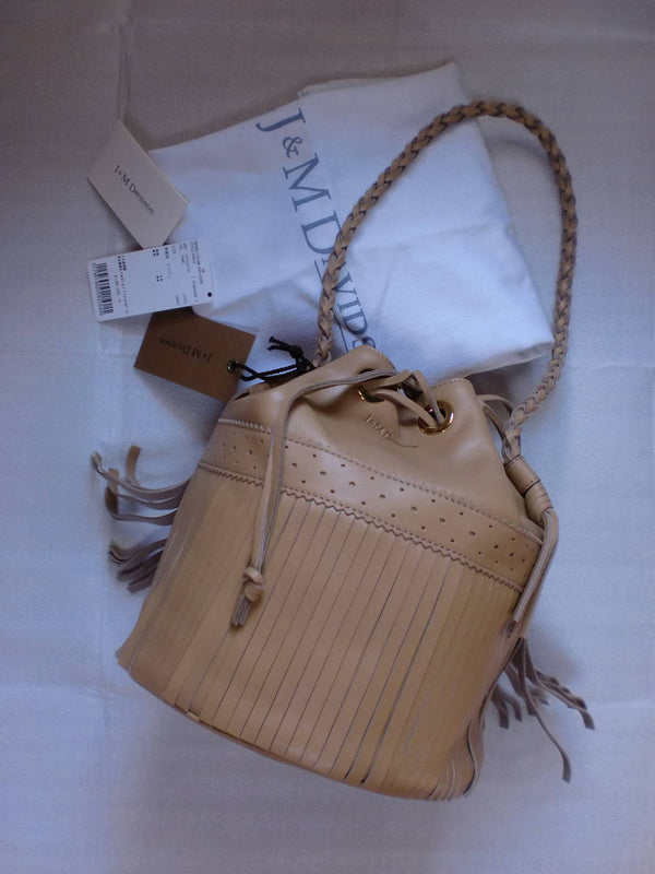 Jm Davidson Carnival Beige Fringe Bag Iena Leather Shoulder Bag Designer Handbag