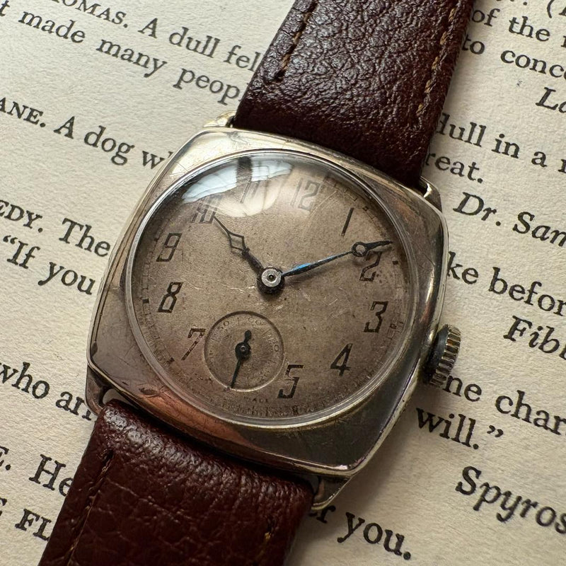 1929 Solid Silver Wristwatch British Antique London Silver Watch Vintage