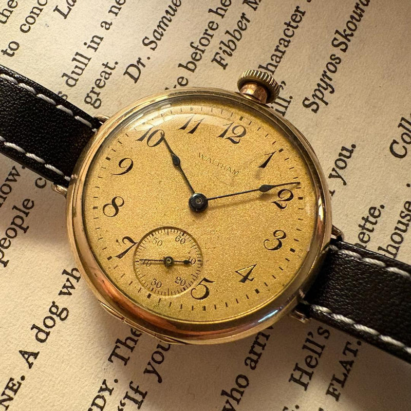 1915  Antique Gold Pocket Watch Mechanical Collectible Vintage Style