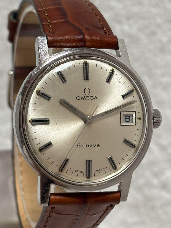 Omega Geneve 136.070 Hand-winding Mens Watch Date Feature Vintage Dress Watch