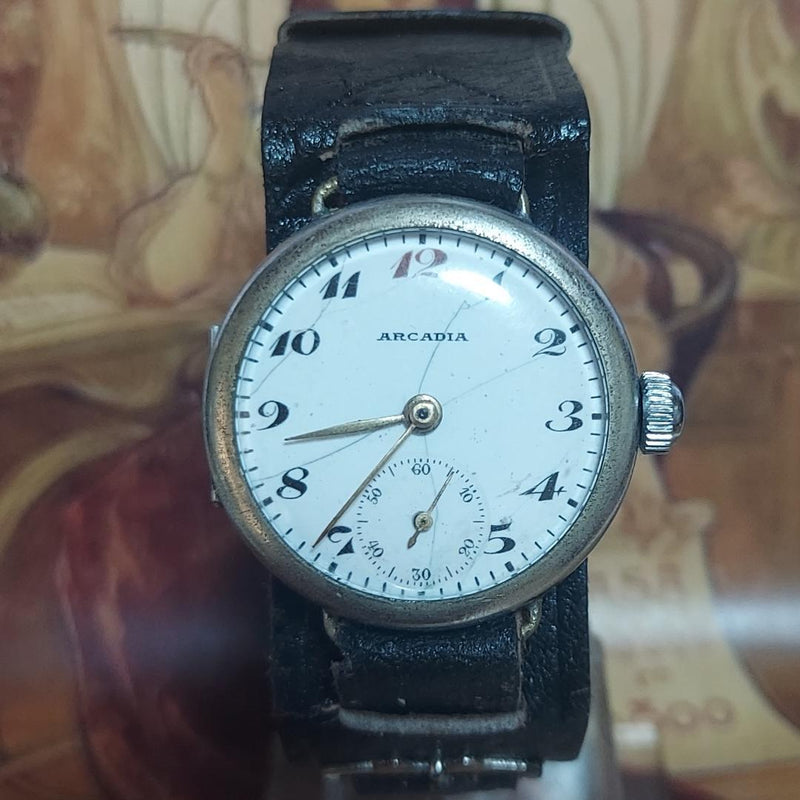 Antique Fleurier 1915 Arcadia Analog Wristwatch Vintage Collectible Watch