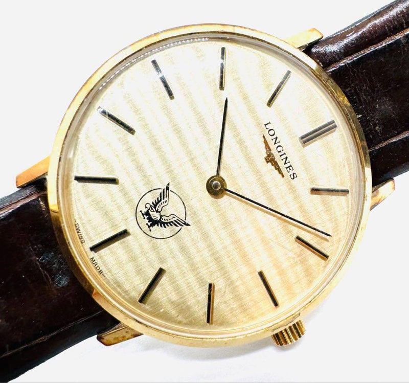 863 Hand-wound Mens Watch Taisho Pharmaceutical Hawk Logo Mechanical