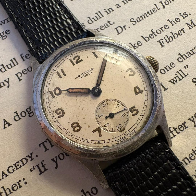 1950s J.w. Benson London Wristwatch British Antique Watch Vintage Mechanical
