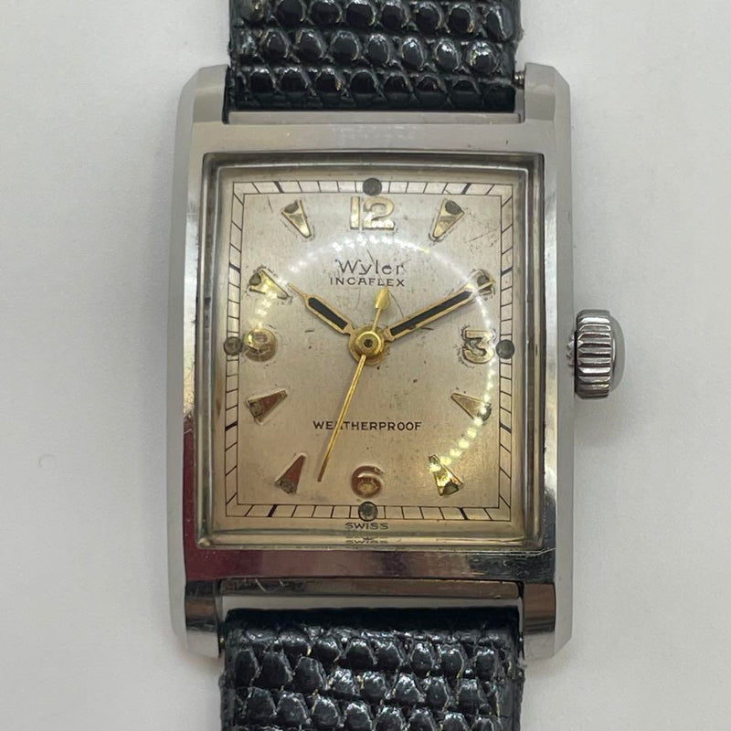 Hand-wound Watch Rectangular Square-shaped Wristwatch Mechanical Movement