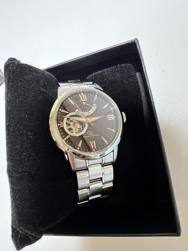 Star Watch Open Heart Sapphire Crystal Elegant Dress Watch