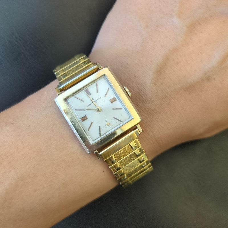 Square Manual-wind Watch 1950s-60s Vintage Style Collectible Timepiece