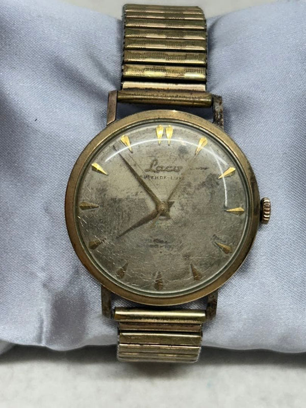 1960s Laco Super De-luxe German Watch 14k Gold-filled Classic Vintage Wristwatch