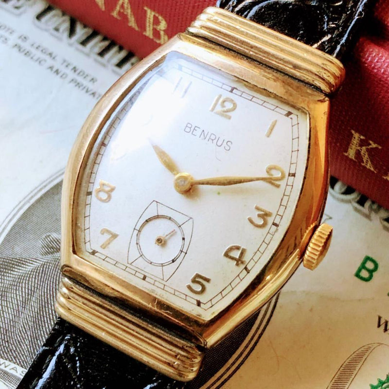 3739  Watch Mens Chic Antique Manual Wind Wristwatch Working Condition