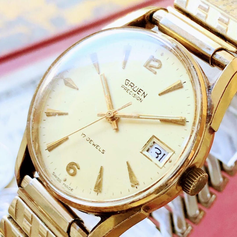 3704  Mens Watch Antique Manual Wind Chic Stylish Working Condition