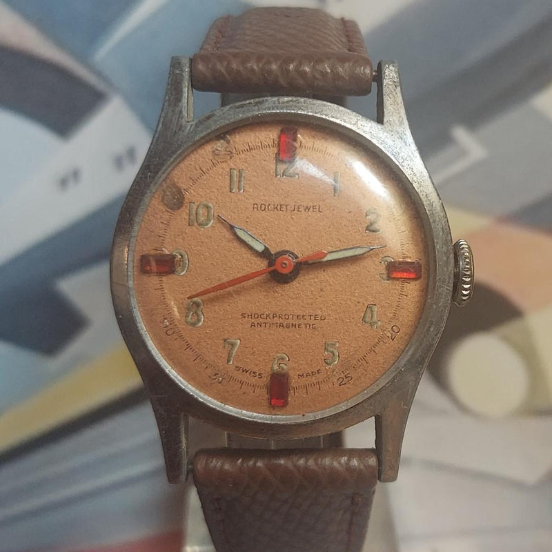 1940s  Mens Wristwatch Antique Vintage Watch Collectible Timepiece