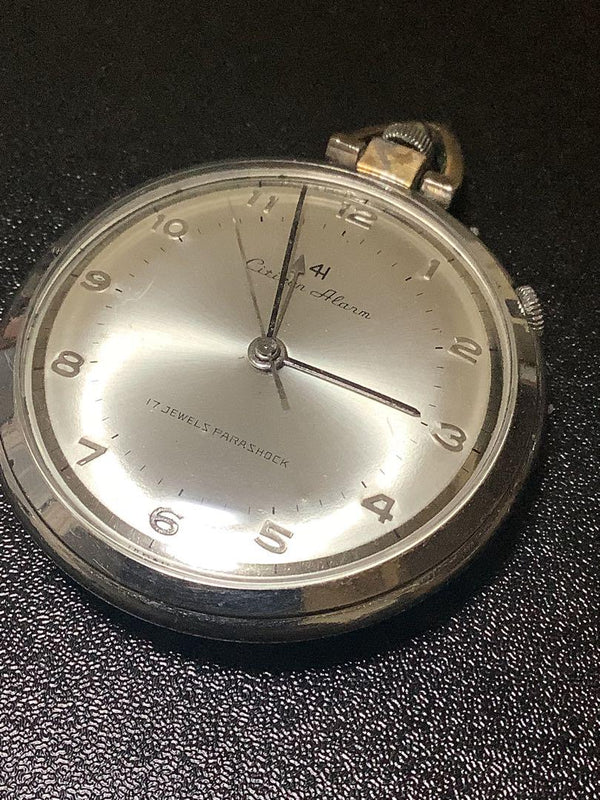 11005  Alarm Pocket Watch Vintage Mechanical Alarm Collectible