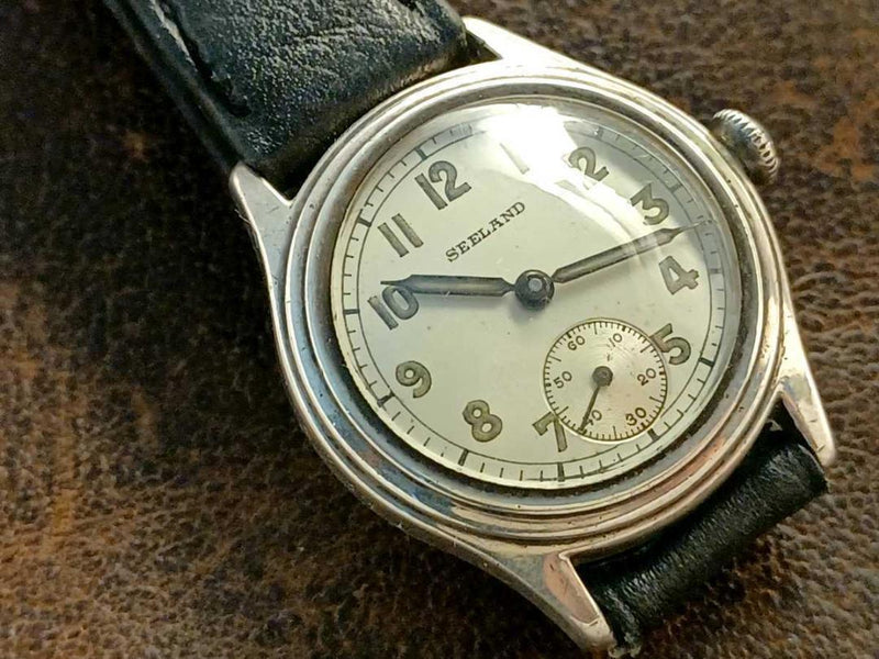 1940s Seeland Sterling Silver Watch Overhauled Mainspring Replaced Vintage