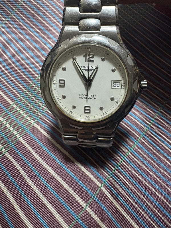 Longines Conquest Automatic Date Watch Swiss Made Stainless Steel Mens Luxury