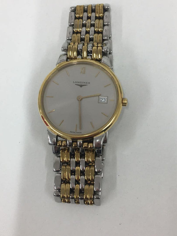 Longines Wristwatch Silver Gold To.1672 Swiss Made Analog Watch Luxury Timepiece