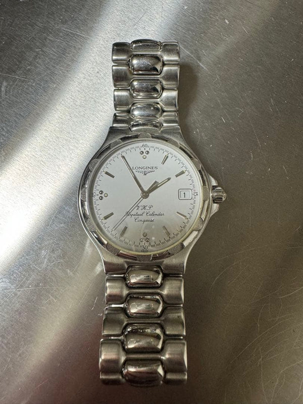 Longines Conquest Perpetual Calendar L1.627.4 Stainless Steel Mens Watch Swiss