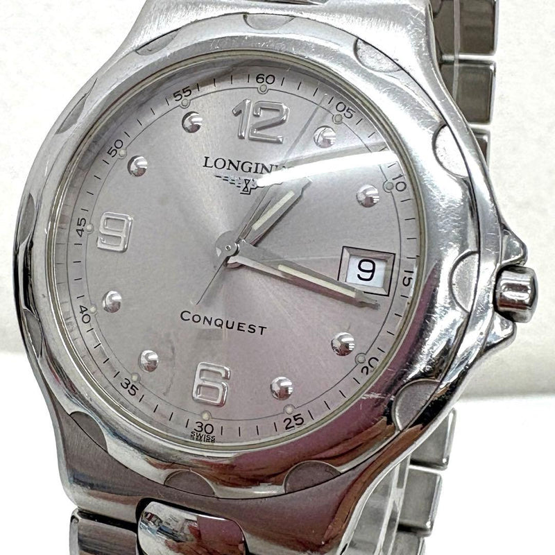 Longines L1 631 4 Conquest Swiss Made Quartz Watch Stainless Steel Elegant