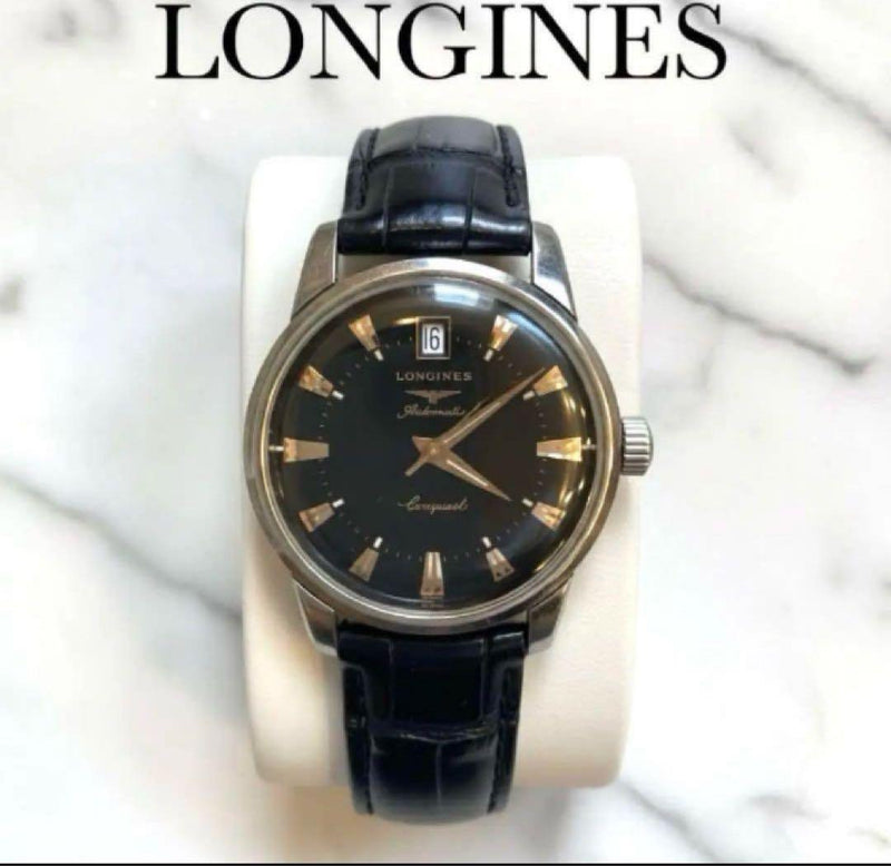 Longines Classic Automatic Watch 35mm Black Dial Swiss Made Timepiece