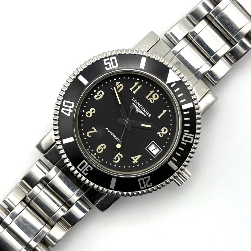 Longines Diver Automatic 7429 Working Watch Vintage Steel Dive Wristwatch Mens