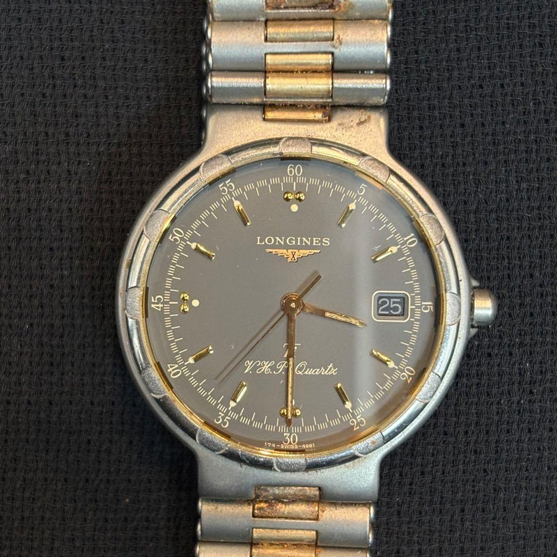 Longines Conquest V.h.p. Titanium Watch Quartz Analog Date Sport Luxury