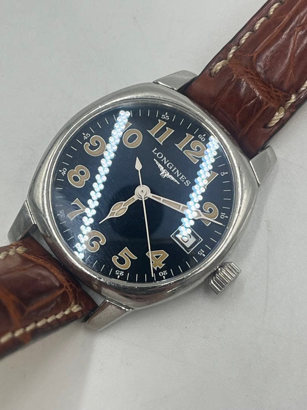 Longines L2.198.4 Spirit Date Quartz Watch Stainless Steel Swiss Made Luxury