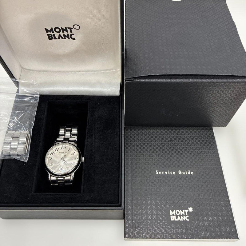 Montblanc Automatic Watch Silver Dial Swiss Made Luxury Mens Wristwatch
