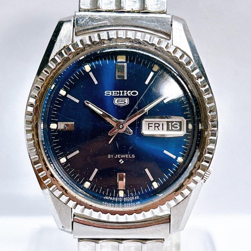 Seiko 5 Automatic Watch Day-date 6119-8031 Vintage Mens Wristwatch Classic