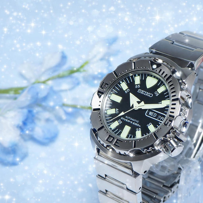 Black Monster Diver Automatic Watch H699 Mens Steel Sport Wristwatch