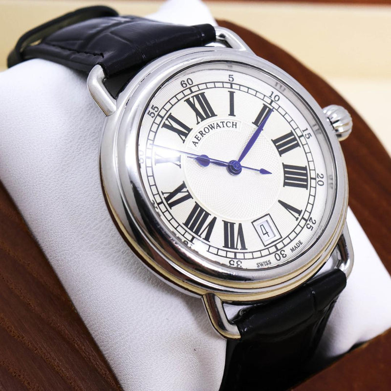 Aerowatch 3190 Mechanical Automatic Antique Watch Exhibition Caseback Working