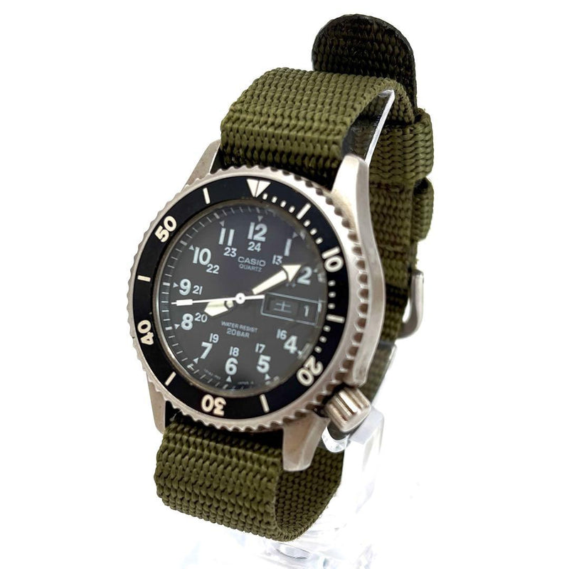Casio Md-707 Military Diver Quartz Watch Mens Analog Water Resistant Sport