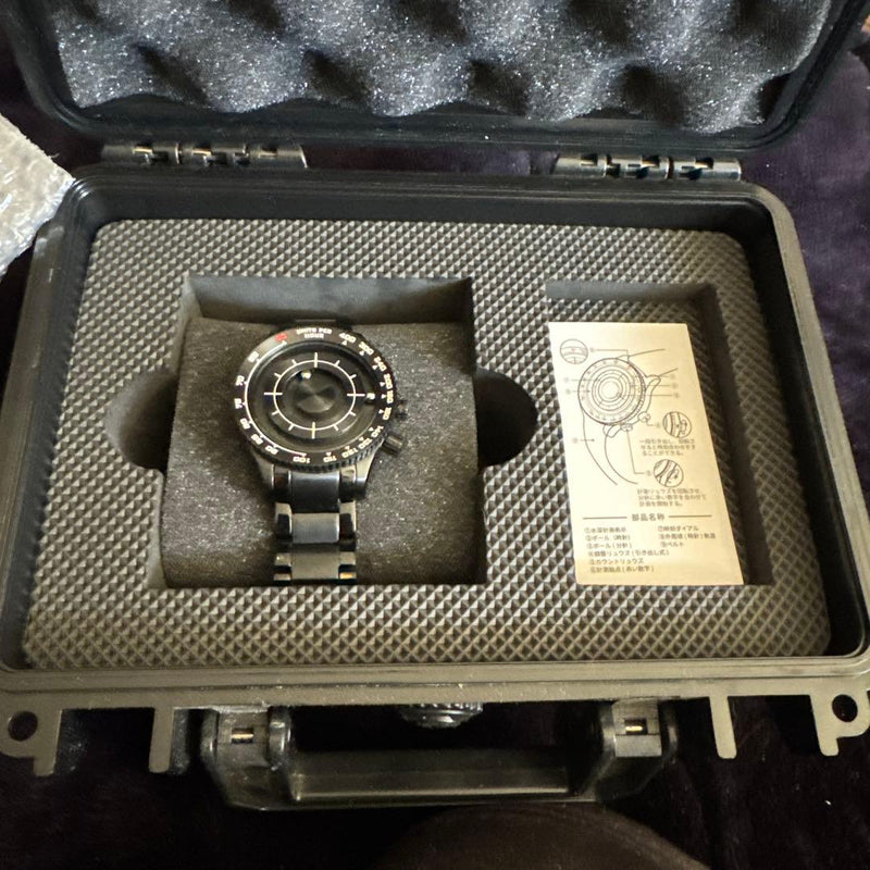 Daynato Watch Magnetism Etched Black Mens Wrist Watch Quartz Movement Casual