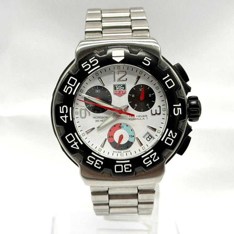 Tag Heuer Cac1111-0 Formula 1 Quartz Watch Stainless Steel Chronograph Mens