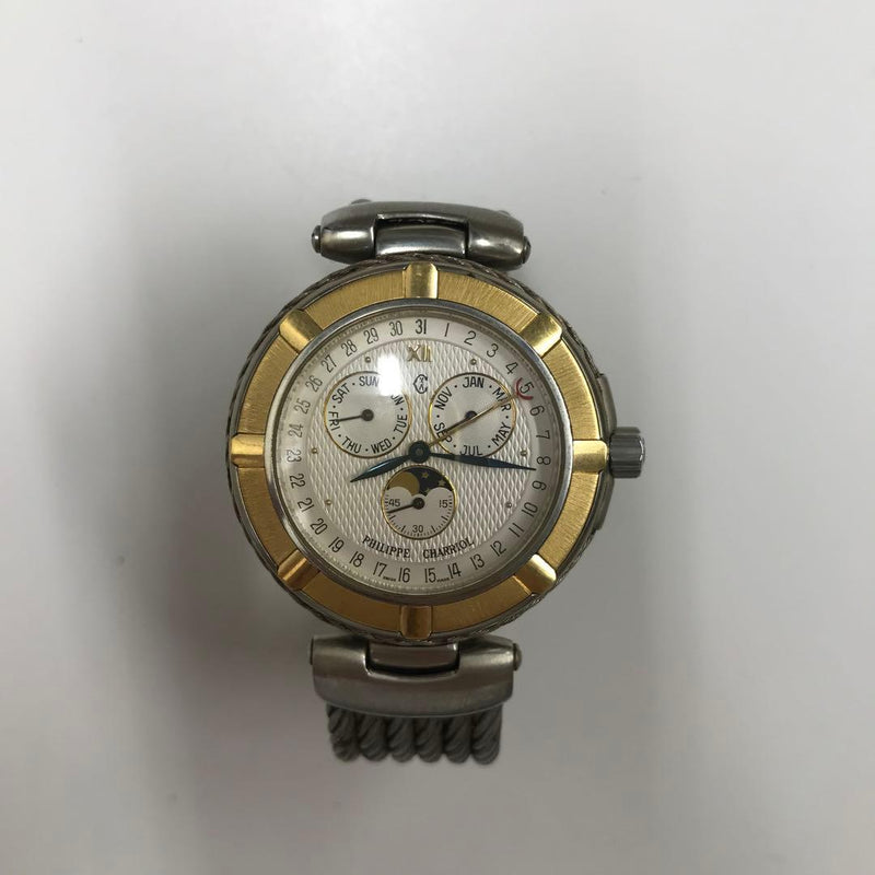 Philippe Charriol Mens Quartz Watch Swiss Made Luxury Dress Watch Stainless