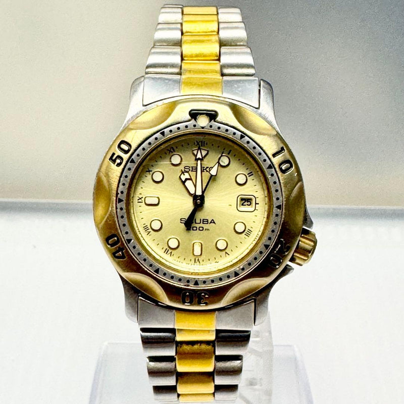 Gold Scuba Diver 3e25-0a10 Watch Mens/womens Quartz Water Resistant