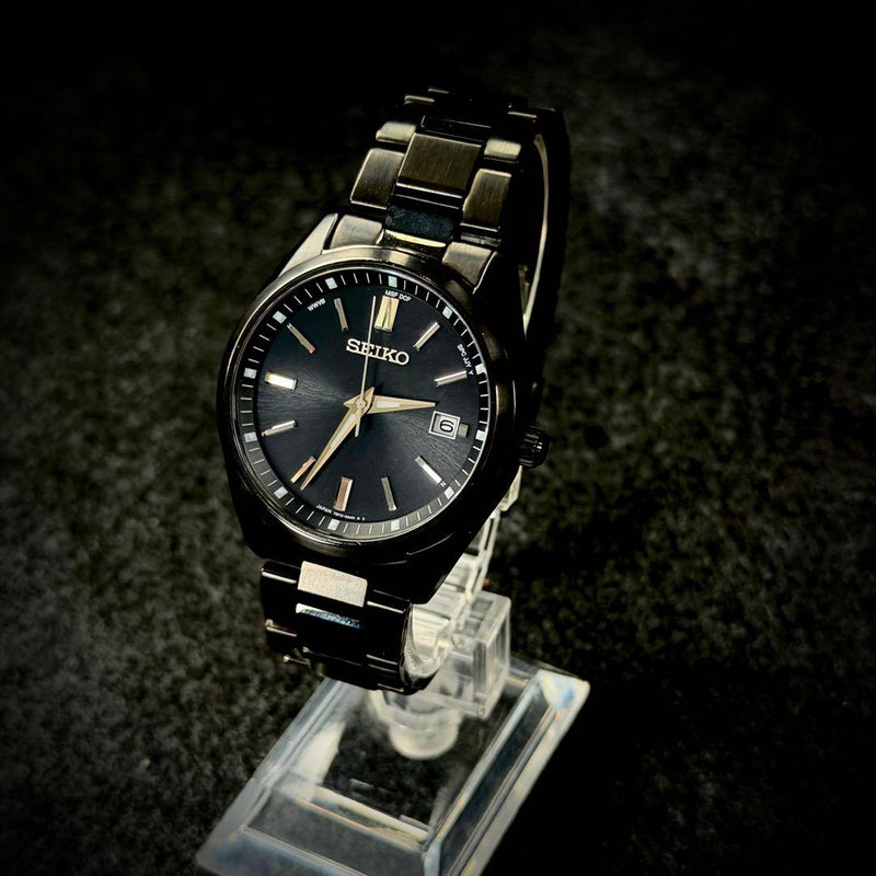 Solar Atomic  Selection Sbtm325 Radio Controlled Mens Watch Jdm Silver