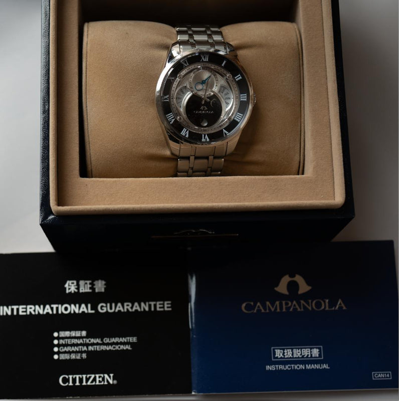 Campanola Bu0020-62a Stainless Steel Mens Watch Japanese Quartz Sapphire