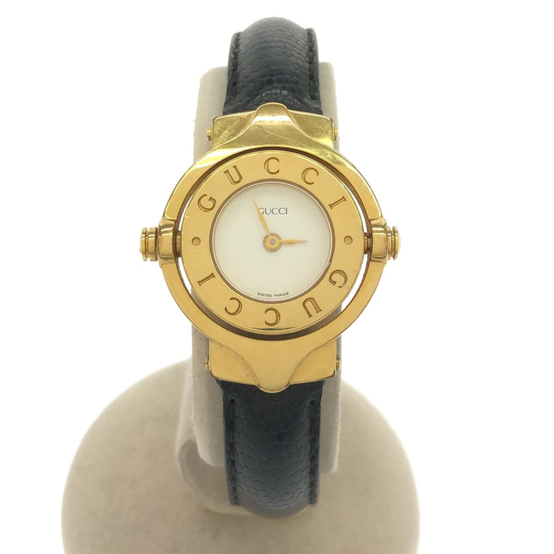 Gucci 6600l Quartz Bangle Watch White Dial Ladies Working Wristwatch New Battery