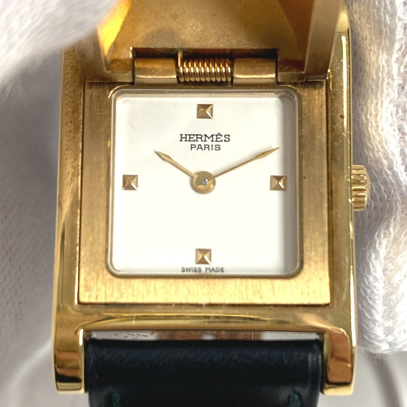 Hermes Medor Quartz Watch Black Bracelet Unisex Designer Wrist Watch