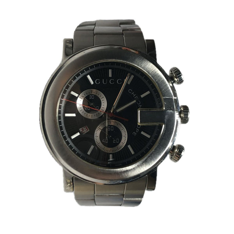 Gucci 101m Chronograph Watch Mens Stainless Steel Quartz Wristwatch Swiss Made