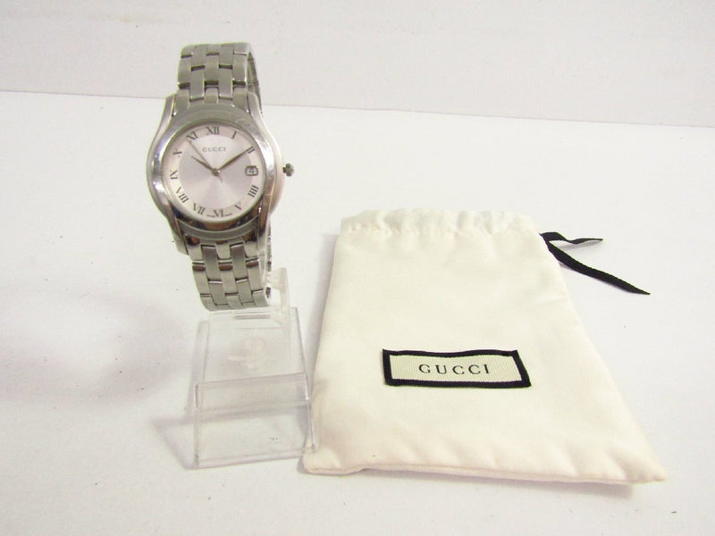 Gucci 5500m Mens Watch Stainless Steel Round Face Luxury Wristwatch Fashion