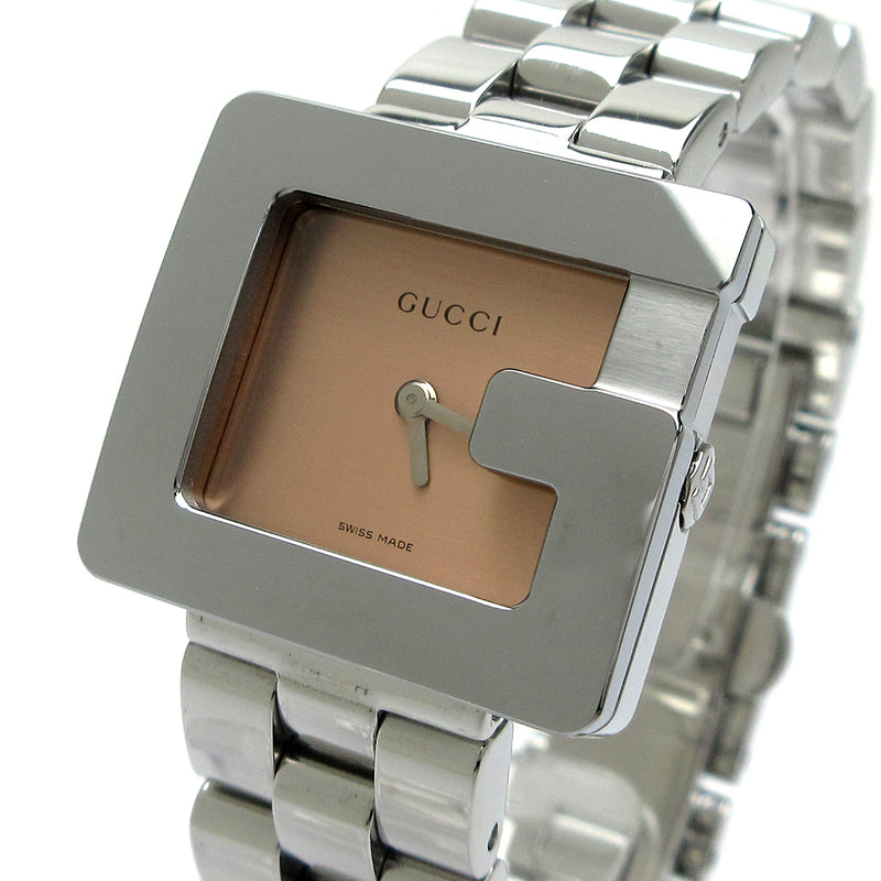 Gucci G-watch 3600l Womens Quartz Watch Pink Beige Dial Ladies Wristwatch