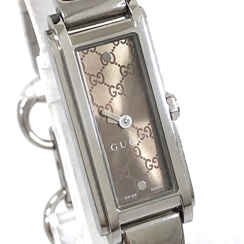 Gucci G-line 109 Watch Quartz Bangle Square Rectangle Brown Analog Battery