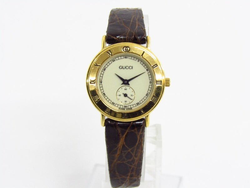 Gucci 3000.2l Womens Quartz Watch Sb5451 Gold Plated Swiss Made Luxury Dress