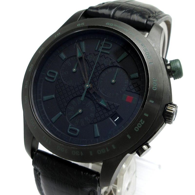 Gucci G-timeless Chronograph Ya126225 Mens Watch All Black Quartz Designer