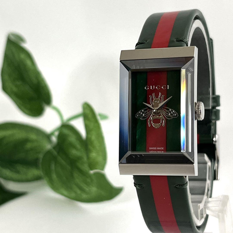 Gucci Sherry Line G-frame Watch 147.4 Square Mother-of-pearl Dial Quartz Silver