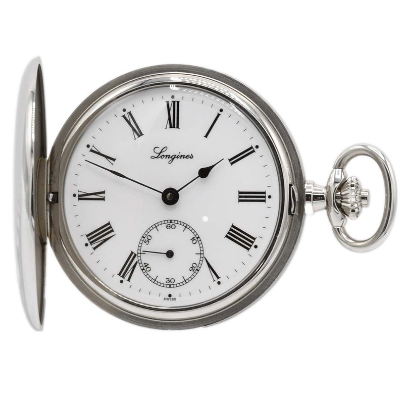 Longines Pocket Watch L7.012.4 Manual Wind White Dial Working H11481 Vintage