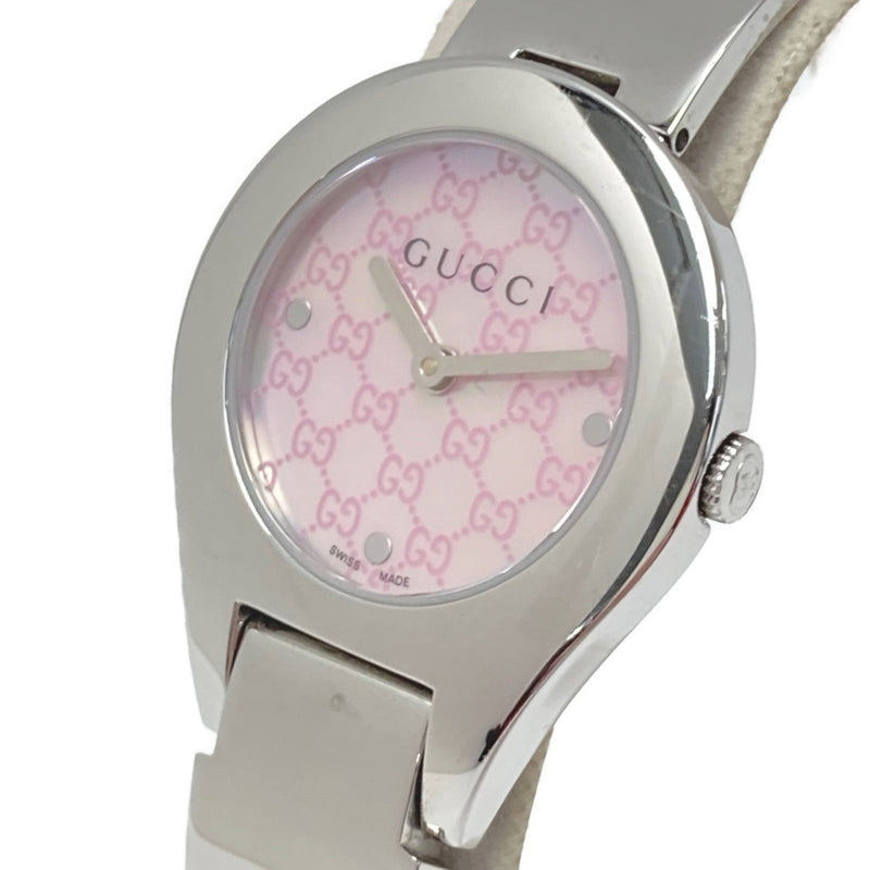Gucci Bangle Watch Gg 6700l Pink Shell Quartz Ladies Wristwatch With Box Manual