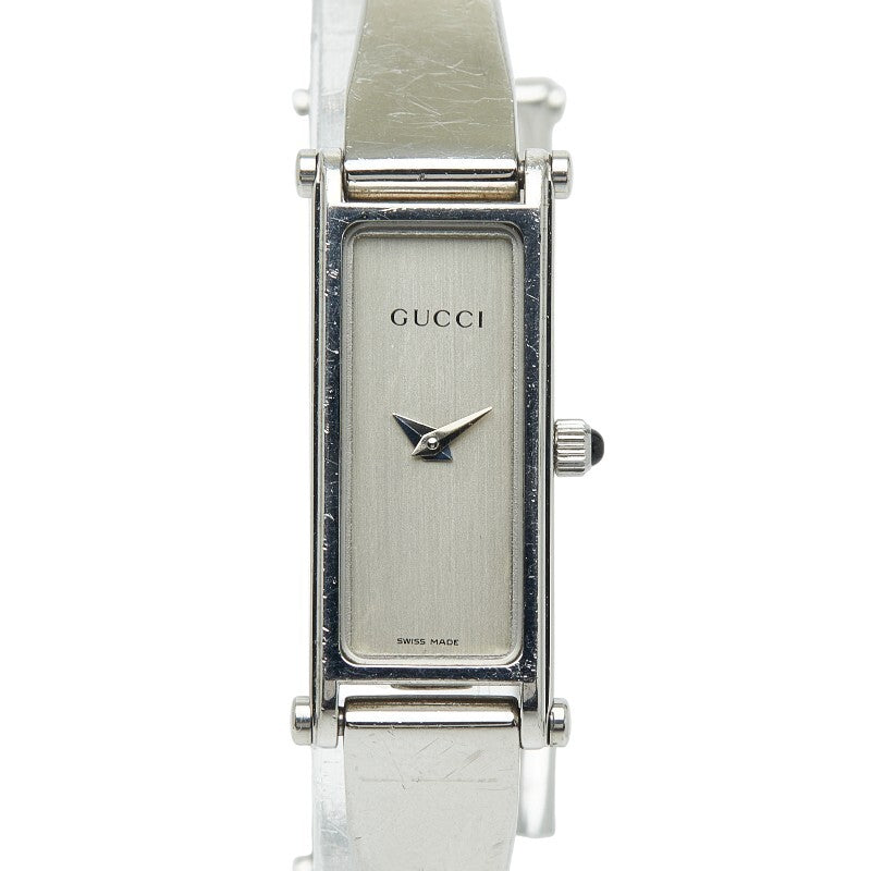Gucci 1500l Bangle Watch Quartz Silver Dial Stainless Steel Womens Dress
