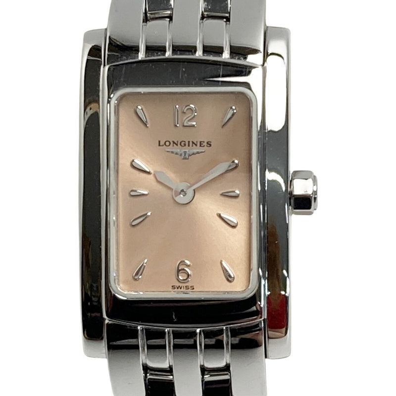 Longines Dolcevita L5.158.4 Ladies Watch Pink Quartz Stainless Steel Elegant